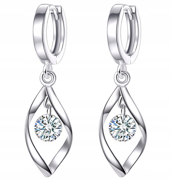 Stříbrné náušnice závěsné náušnice stříbro 925 pro eleganci