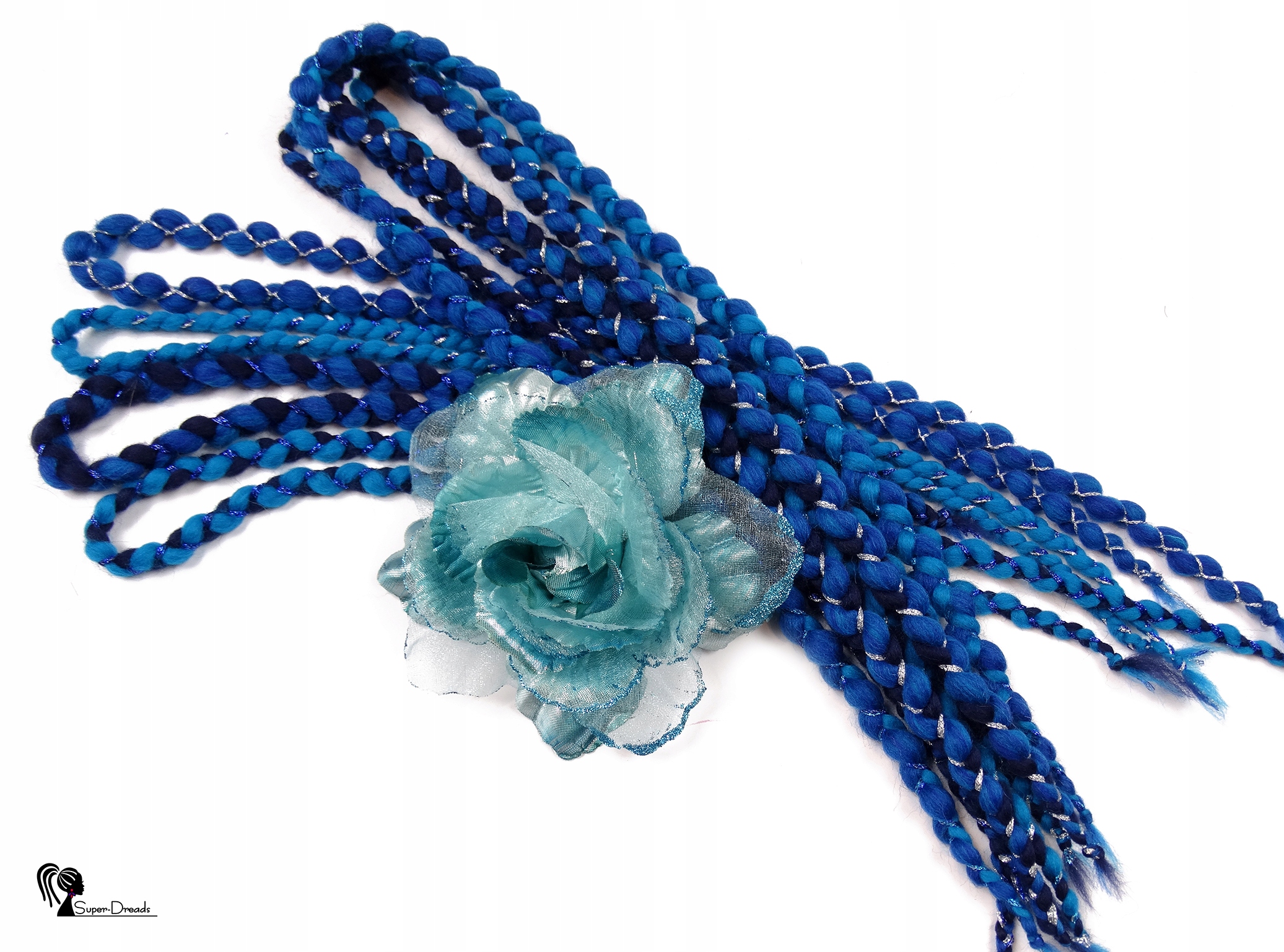 Opakovaně Použitelné vlněné copánky, modré, Modrý Chillout, 5 kusů