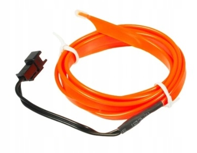 2M Światłowód El Wire Neon pasek LED POMARAŃCZOWY