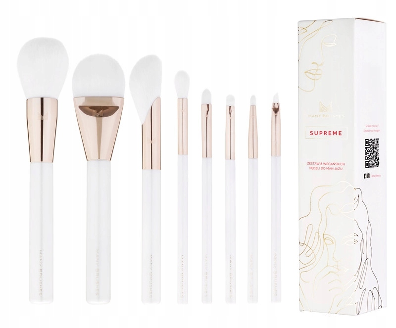 ManyBeauty Sada 8 veganských štětců Supreme