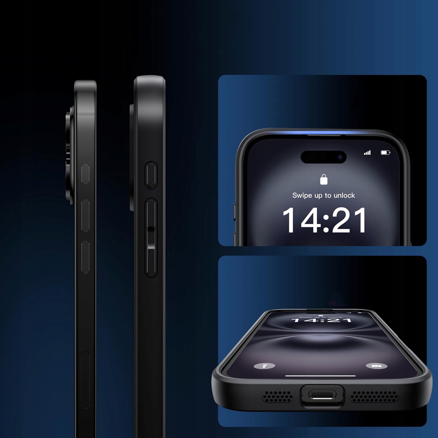 Etui do iPHONE 16 + 2x SZKŁO WZMACNIANE do MagSafe PREMIUM CASE MATOWE 360° Kolekcja Matte