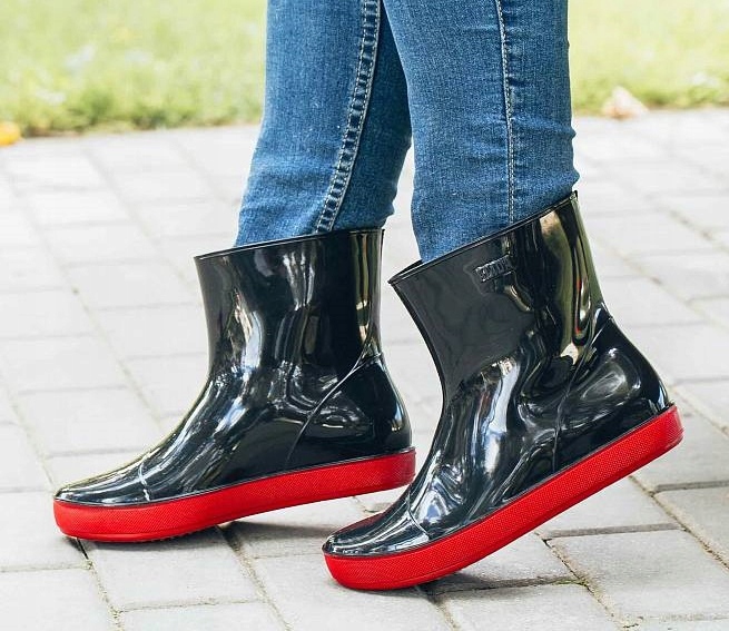 CZARNE KRÓTKIE KALOSZE DAMSKIE NORDMAN HIT r. 37 Model PS24