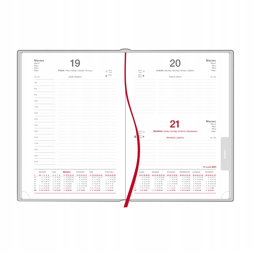 Kalendarz terminarz BIAŁY A5 2024 + grawer logo Producent inny