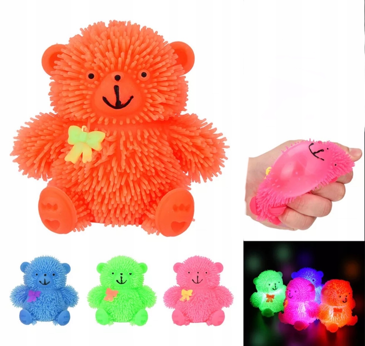 СВЕТЯЩИЙСЯ плюшевый МИШКА GNIOTEK игрушка водорослями popit