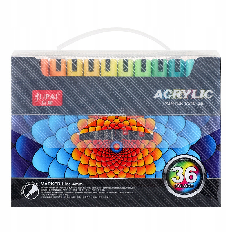 Flamastry pisaki mazaki markery akrylowe JUPAI ACRYLIC 36 kolorów EAN (GTIN) 6973056690355
