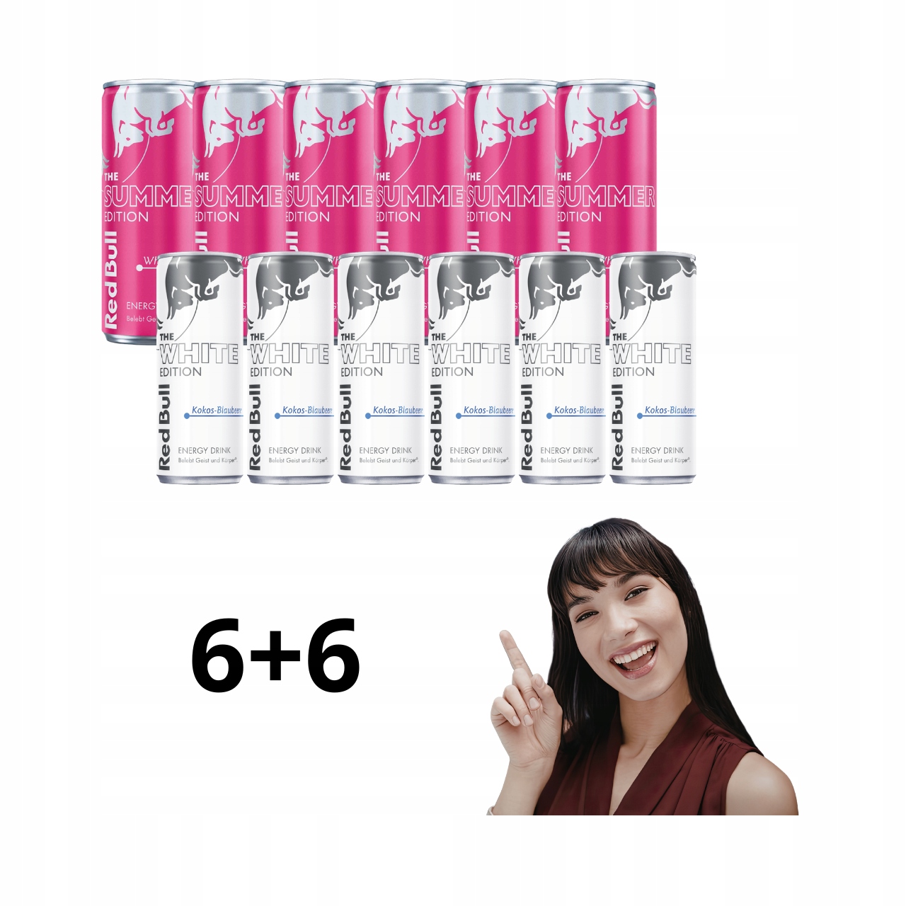 Red Bull White Edition Kokos-jagoda Napój Energetyczny 12x250 ml Z De