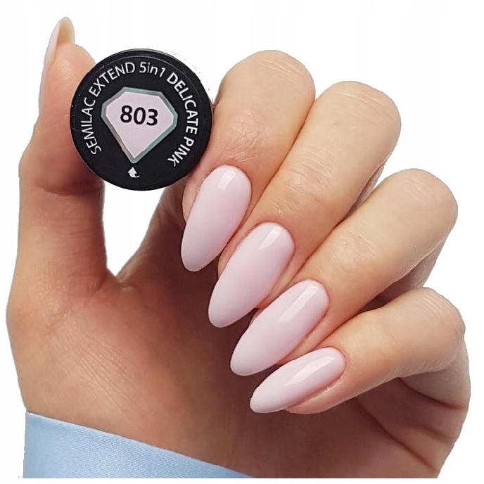 Semilac Baza Extend 803 Top Kolor 5w1 Delicate Pink 7ml