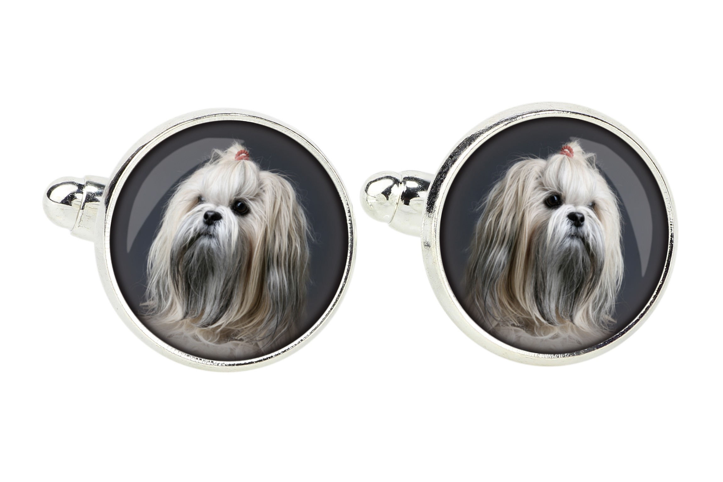 

Lhasa Apso Spinki do mankietów z Twoim zdjęciem