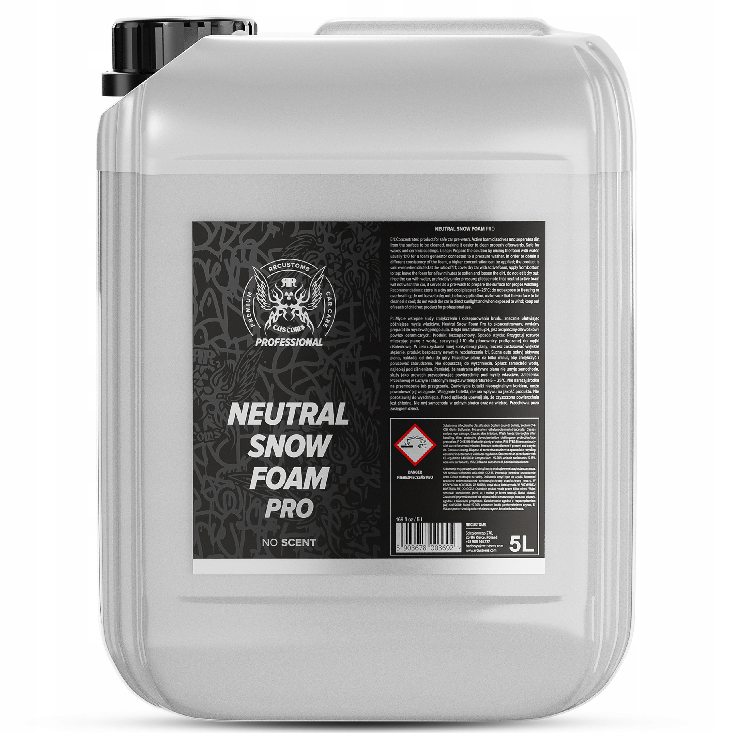 Rr Customs Professional Neutral Snow Foam 5L Aktywna piana do mycia