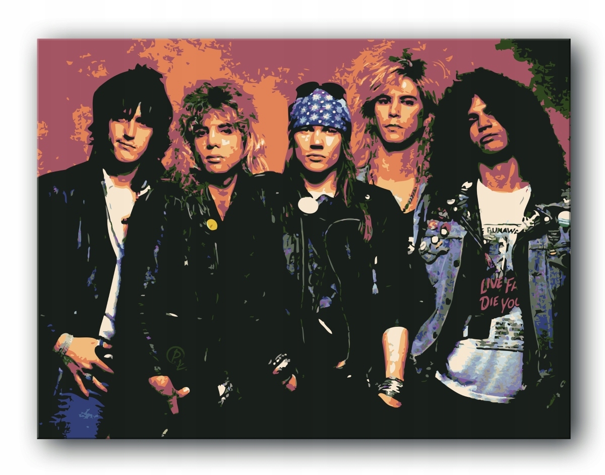 Guns N Roses - OBRAZ 80x60 canvas Axl Rose plakat 13698242874