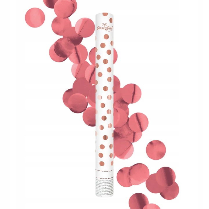 

Konfetti rosegold kółka 40cm urodziny ślub wesele