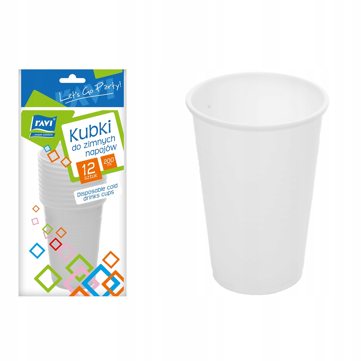 

Kubki Do Zimnych Napojów Plastikowe 12szt 200ml