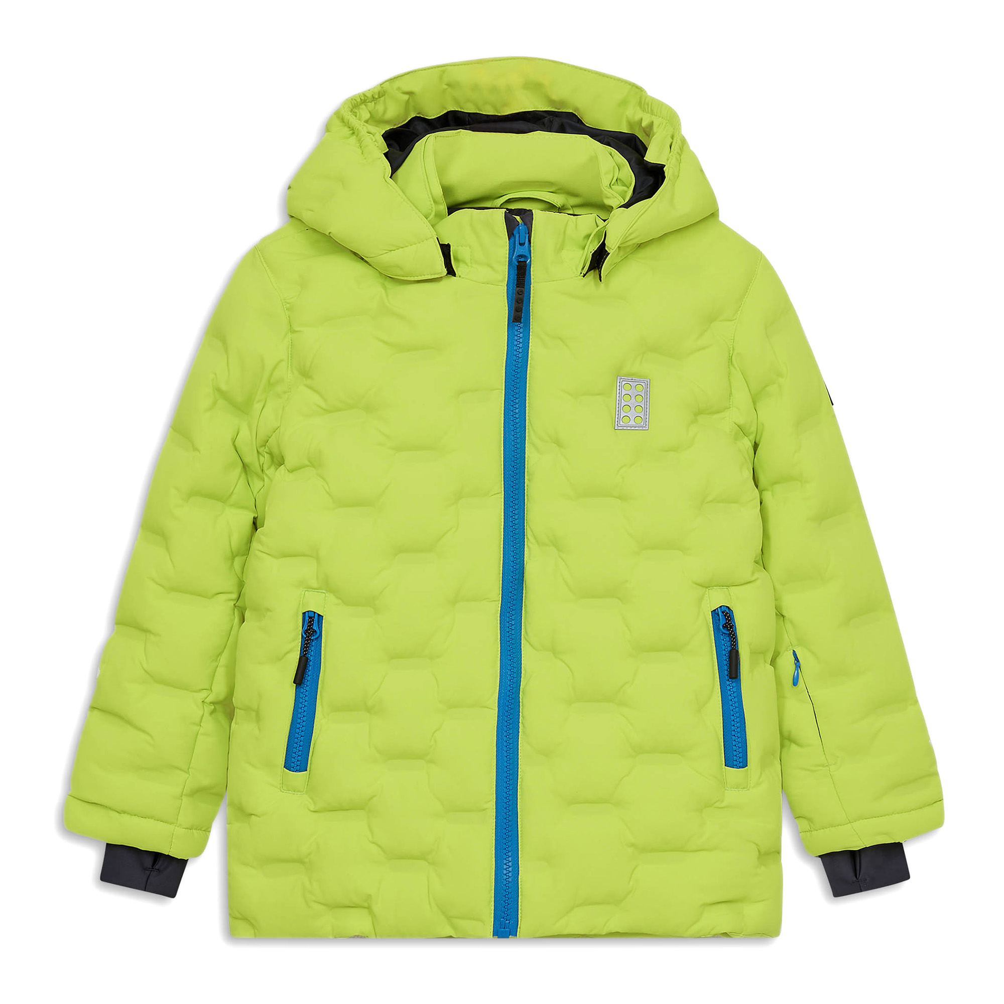 Kurtka narciarska dziecięca Lego Lwjipe 706 lime green/blue