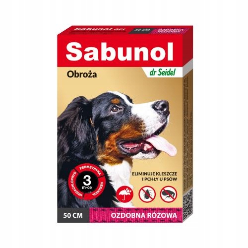 

Sabunol obroża różowa pchły kleszcze dla psa 50cm