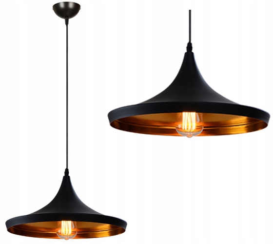 

Lampa sufitowa wisząca Edison Loft Gold E27 Led