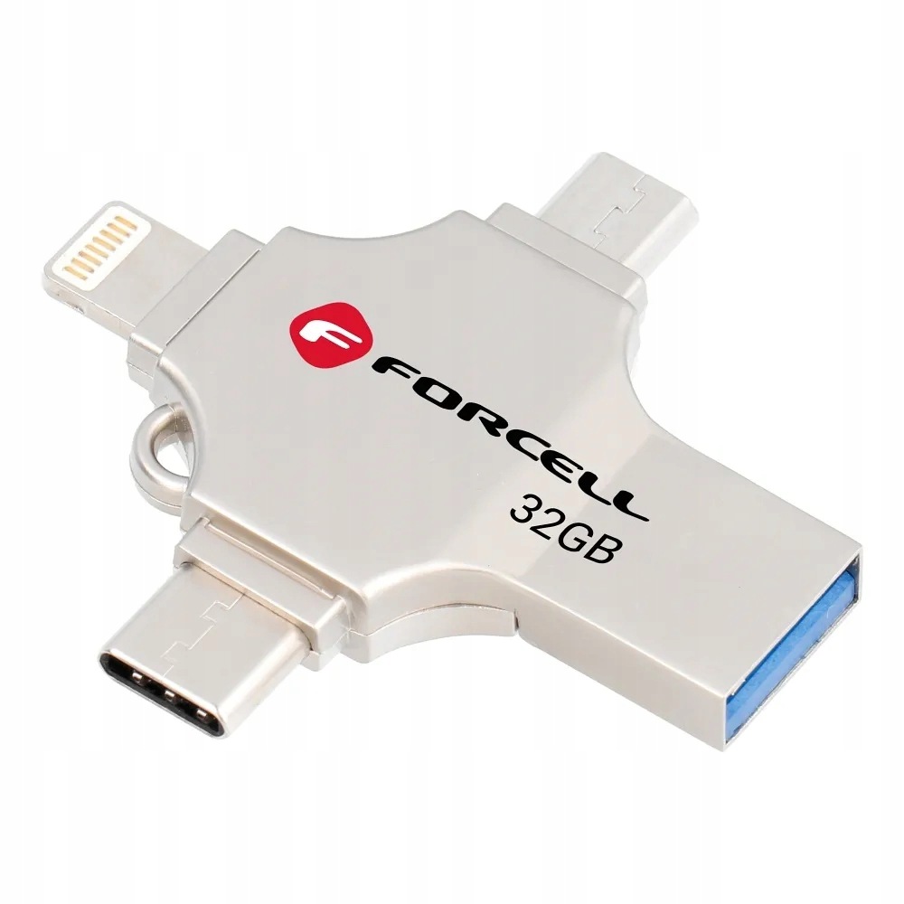 Pendrive 32GB Usb 3.2 Gen 1 (usb A Usb C Lightning Micro Usb) Forcell