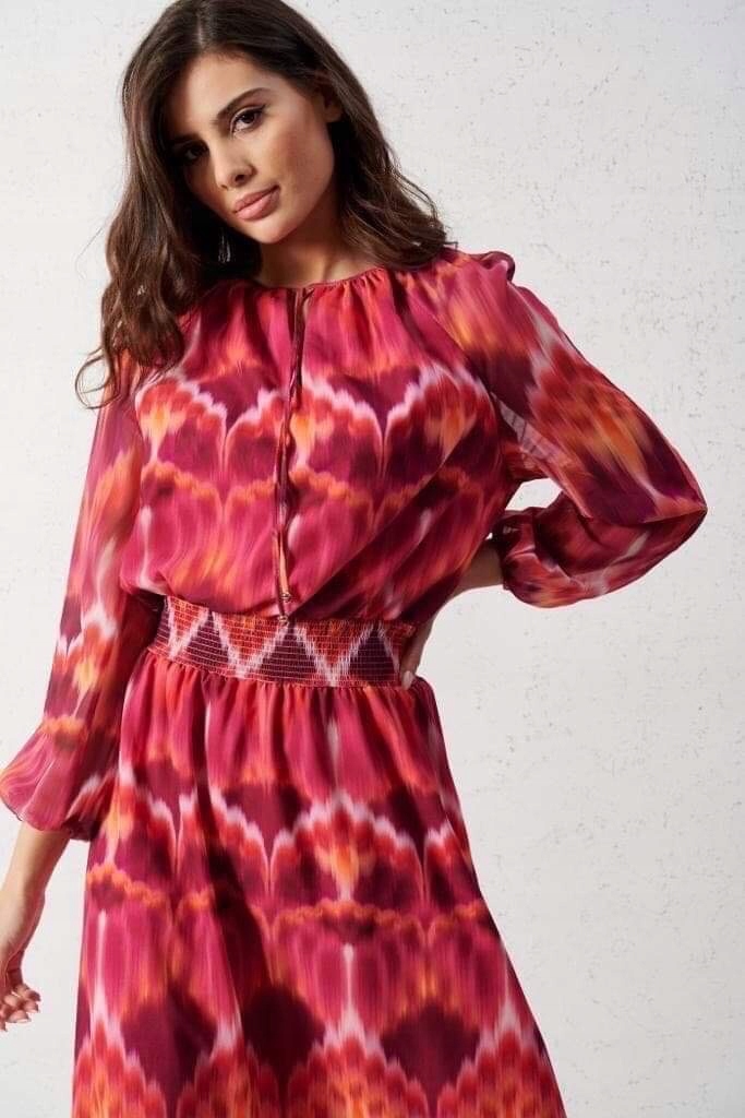 Šaty Růžová s pomerančem 0558 Lalous vel S