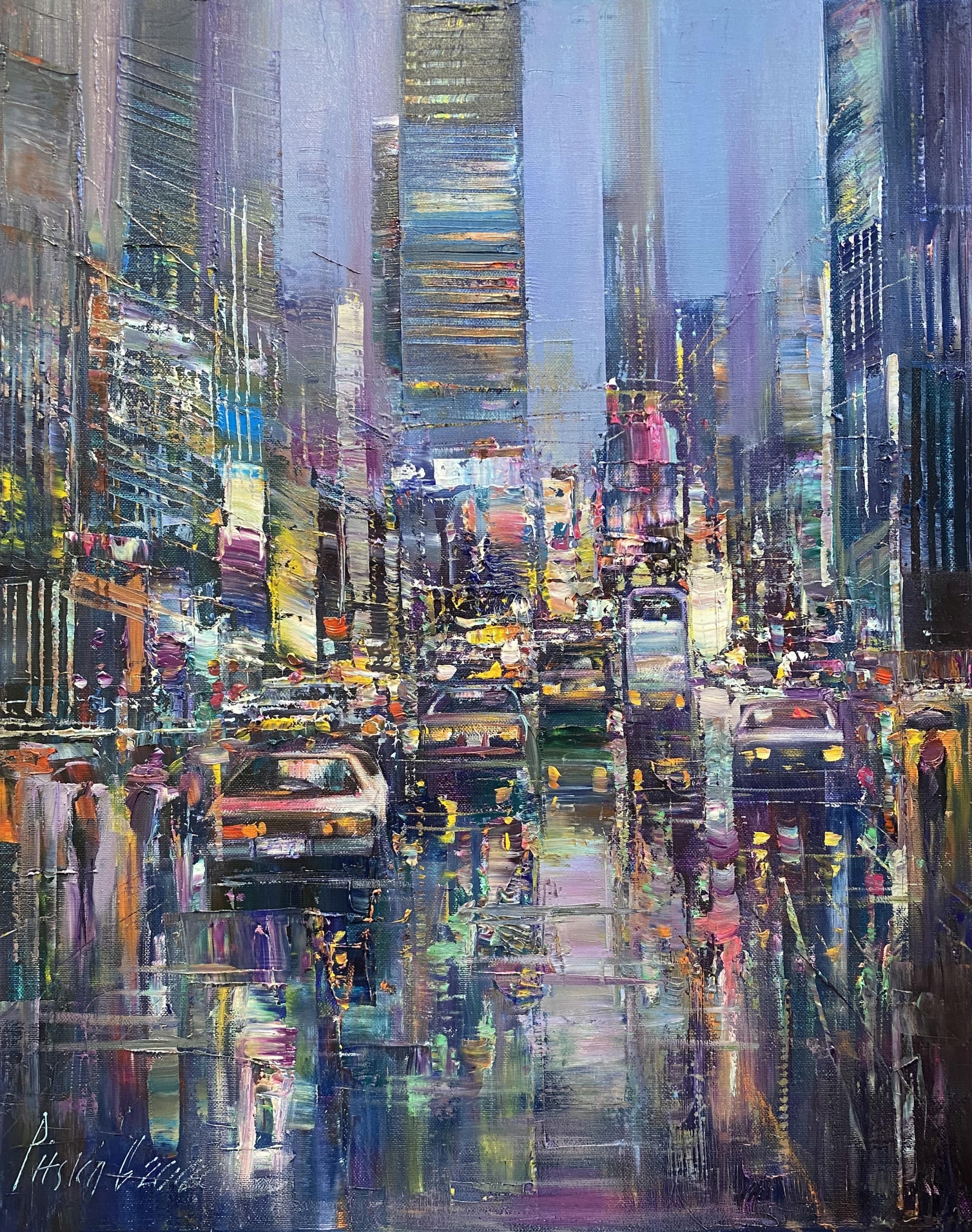 Pitsko Giennadij Midnight Reflections 50x60 Obraz olejny Nowy