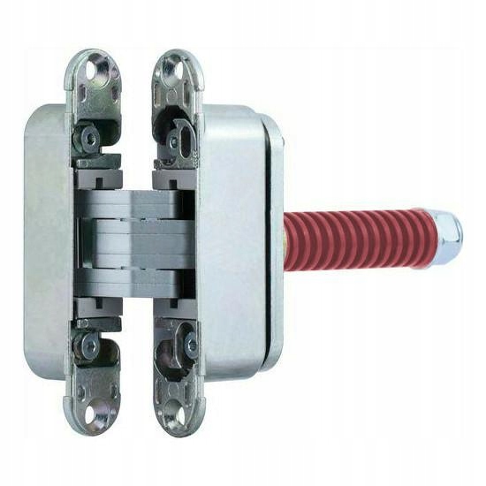 Skrytý dverový záves Eclipse s nastaviteľným samozatváračom Chróm mat 60 kg