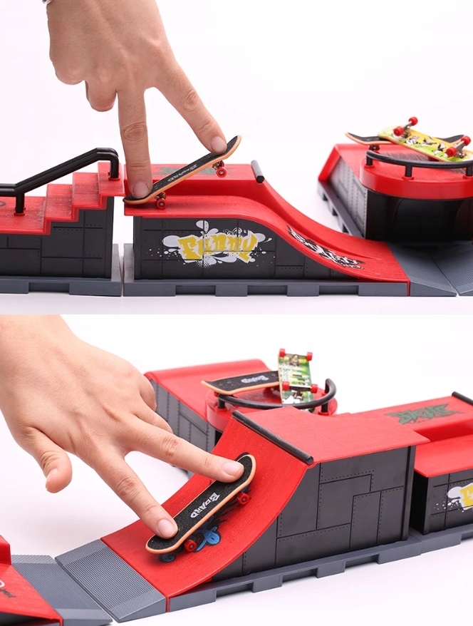 ZESTAW FINGERBOARD SKATEPARK 6w1 DZIECI 6 RAMP + 6 DESKOROLEK + PODSTAWKA Rodzaj zestaw