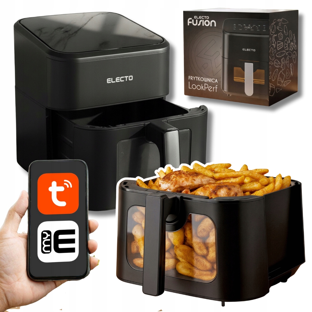 Veľká teplovzdušná fritéza Fritéza 8L airfryer 2000W aplikácia Smart
