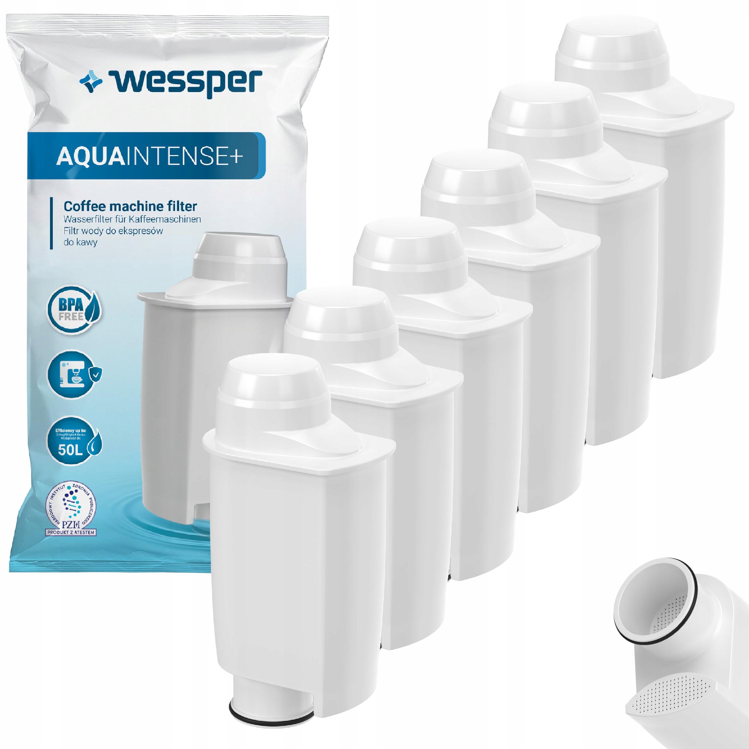Wessper AquaIntense+ filtr do ekspresu Philips HD8824 HD8831 Saeco Nina 6x