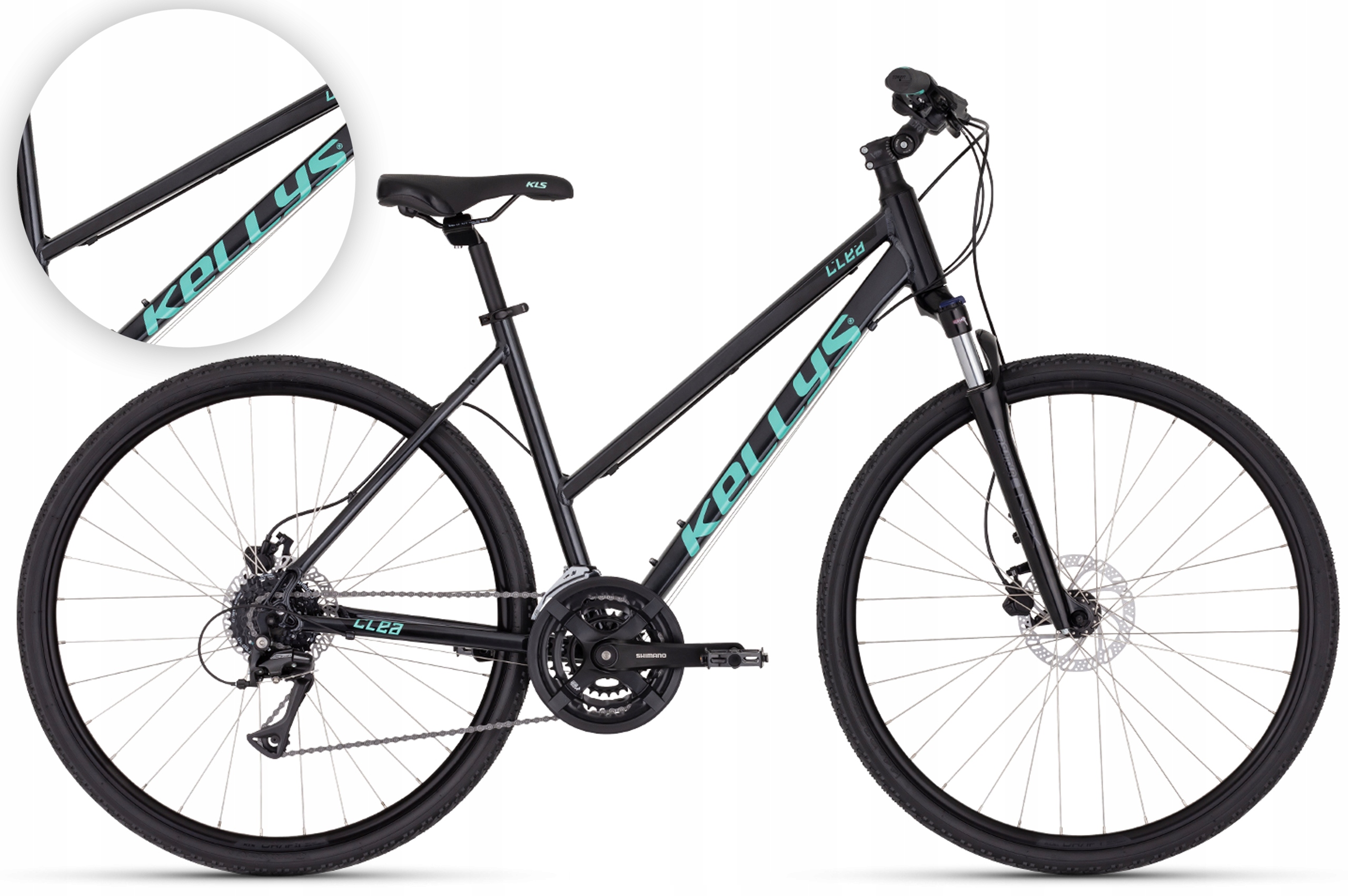 Rower 28" Crossowy Kellys Clea 90 rama M 48 cm Graphite Grey grafitowy