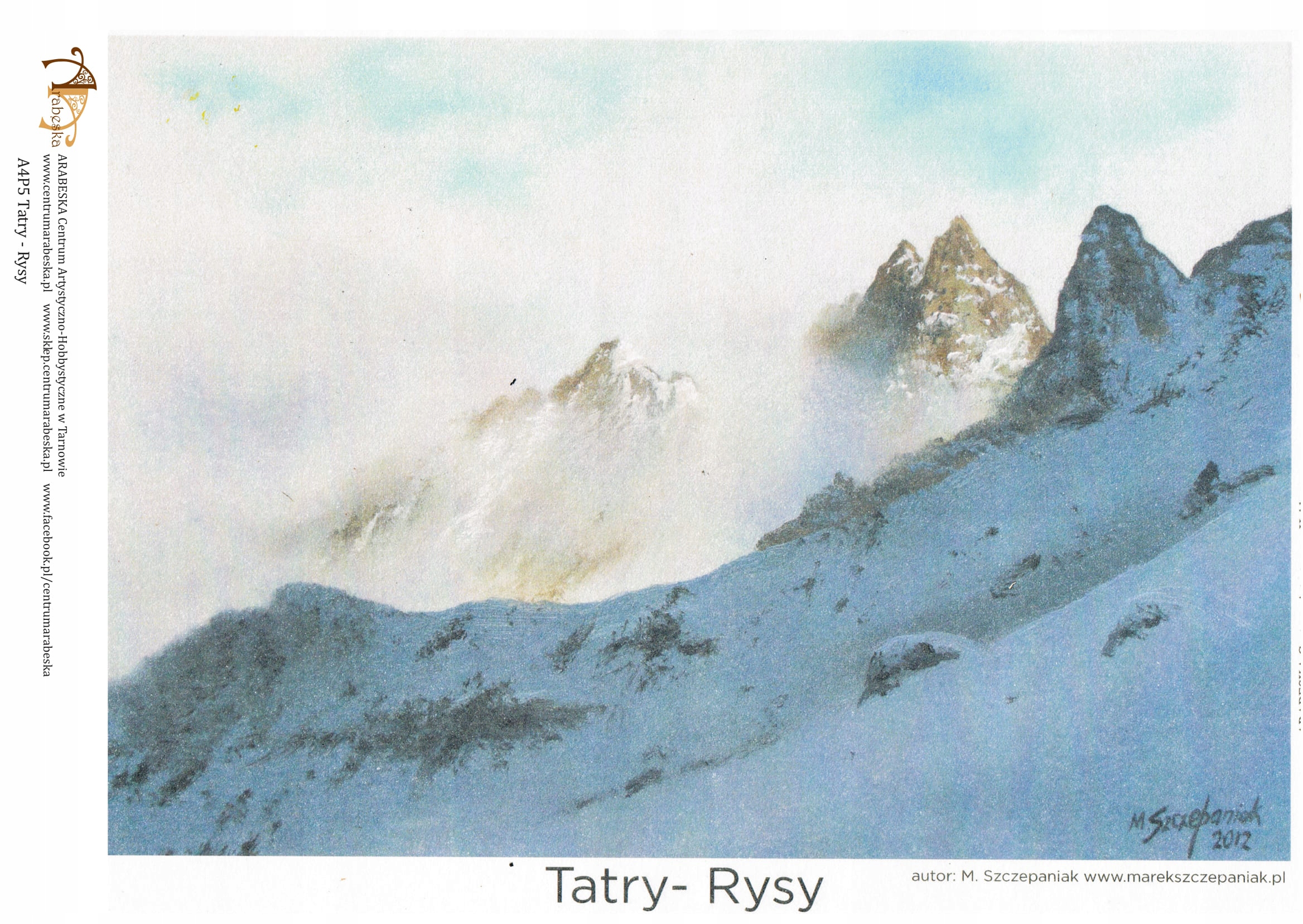 Papier ryżowy A4 Tatry Rysy Arabeska