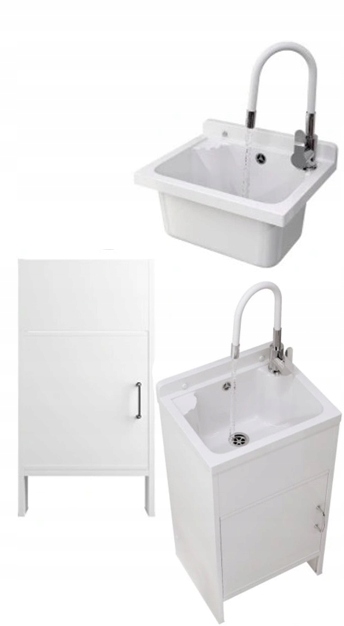 Priemyselný Drez Pvc Skrinka Set Loma Komora Biela Elastická Batéria