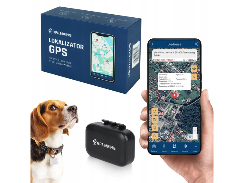 Lokalizator Gps dla psa i kota Mking MK059 4G