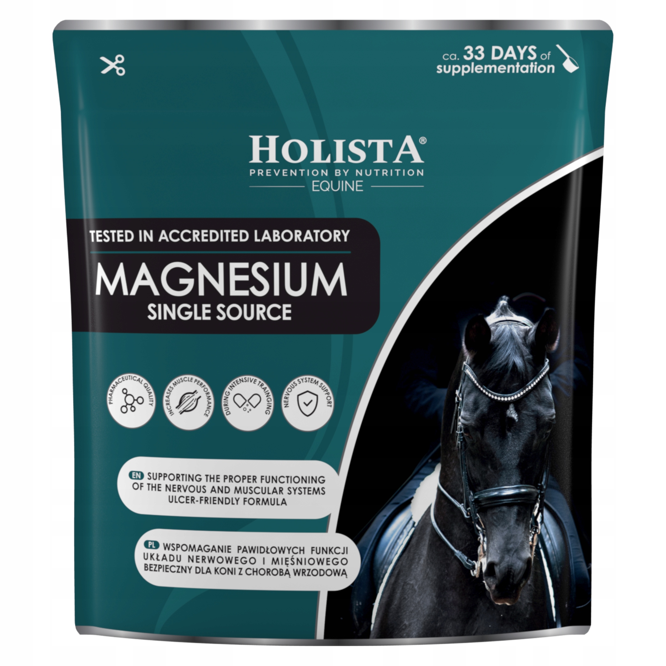 Magnez dla koni 800 g Magnesium Single Source chelat Holista Equine