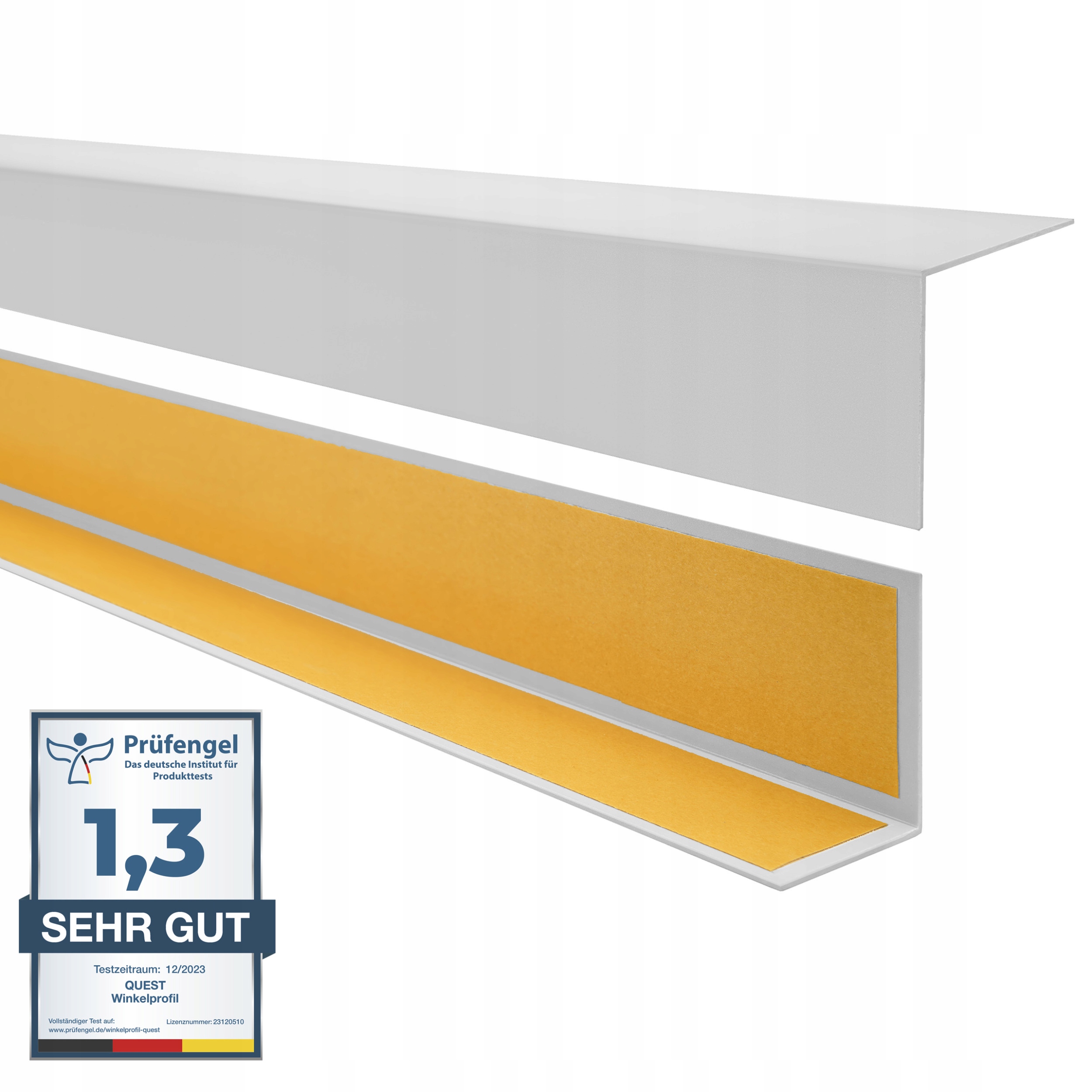 Uholník tvrdý Pvc rohový, samolepiaci, sivý, 50x20 mm, 150 cm