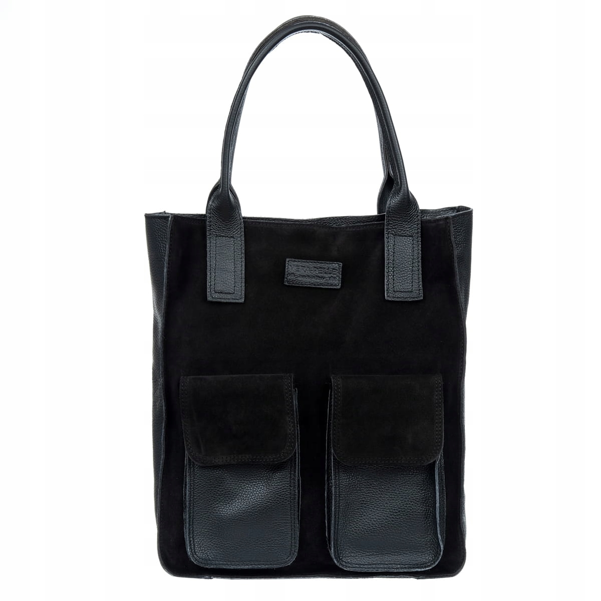 Velká nákupní taška Semišová Vezze Tasca Černá