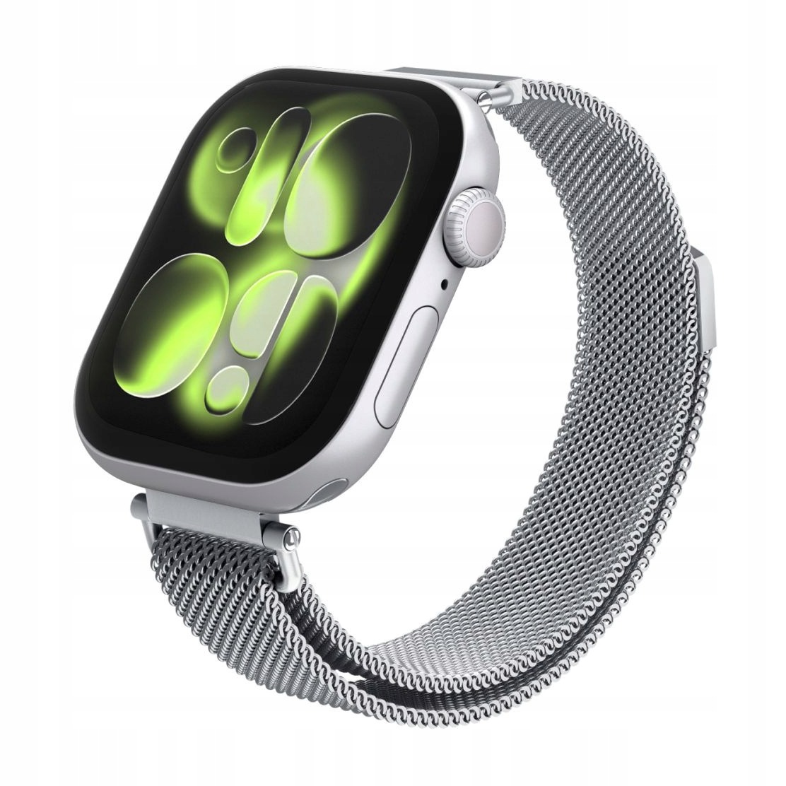 Pasek do Apple Watch 8 9 10 11 Se Spigen WBM4 Modern Fit srebrny