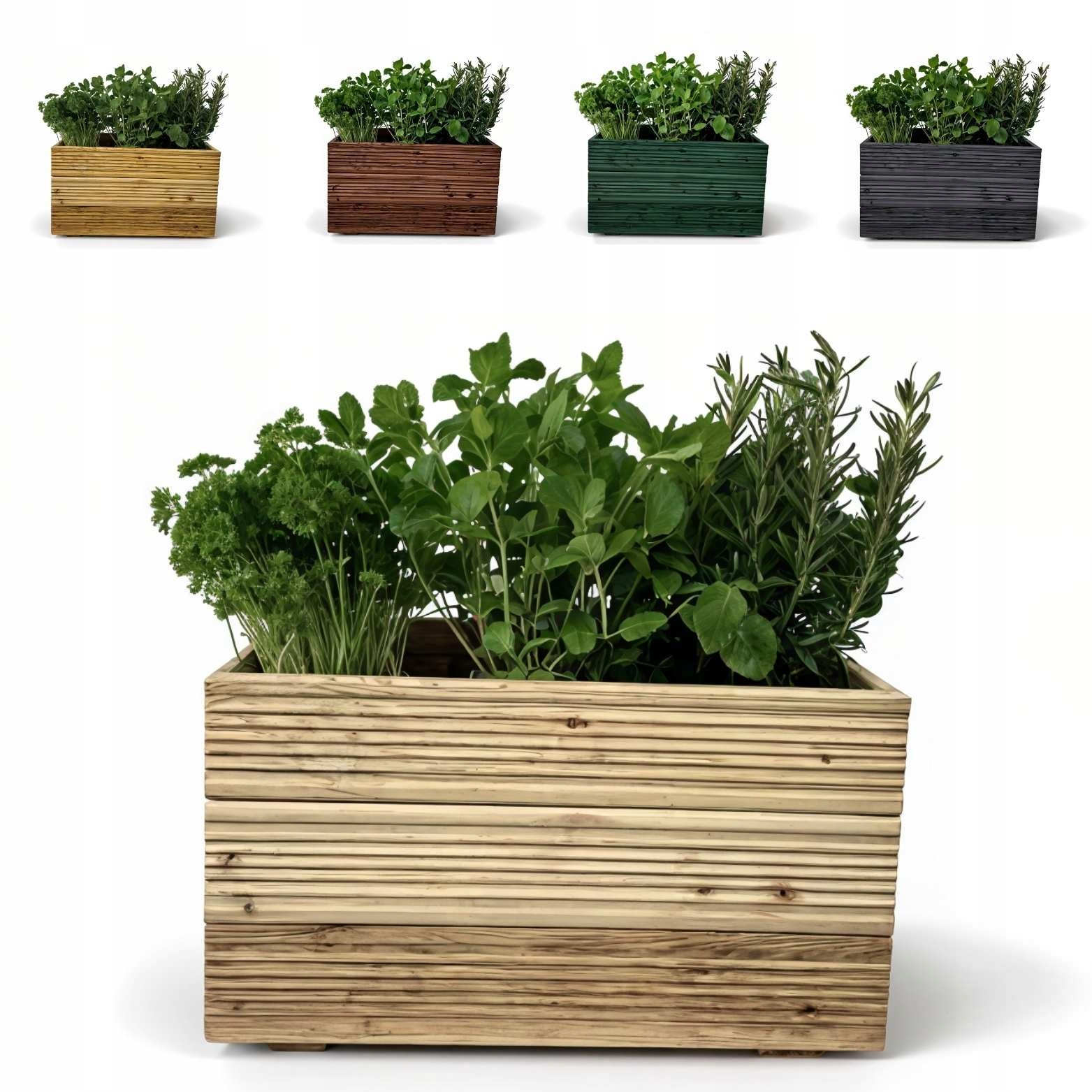 Krabice 50x33x28 cm, modřínová, surová květináč