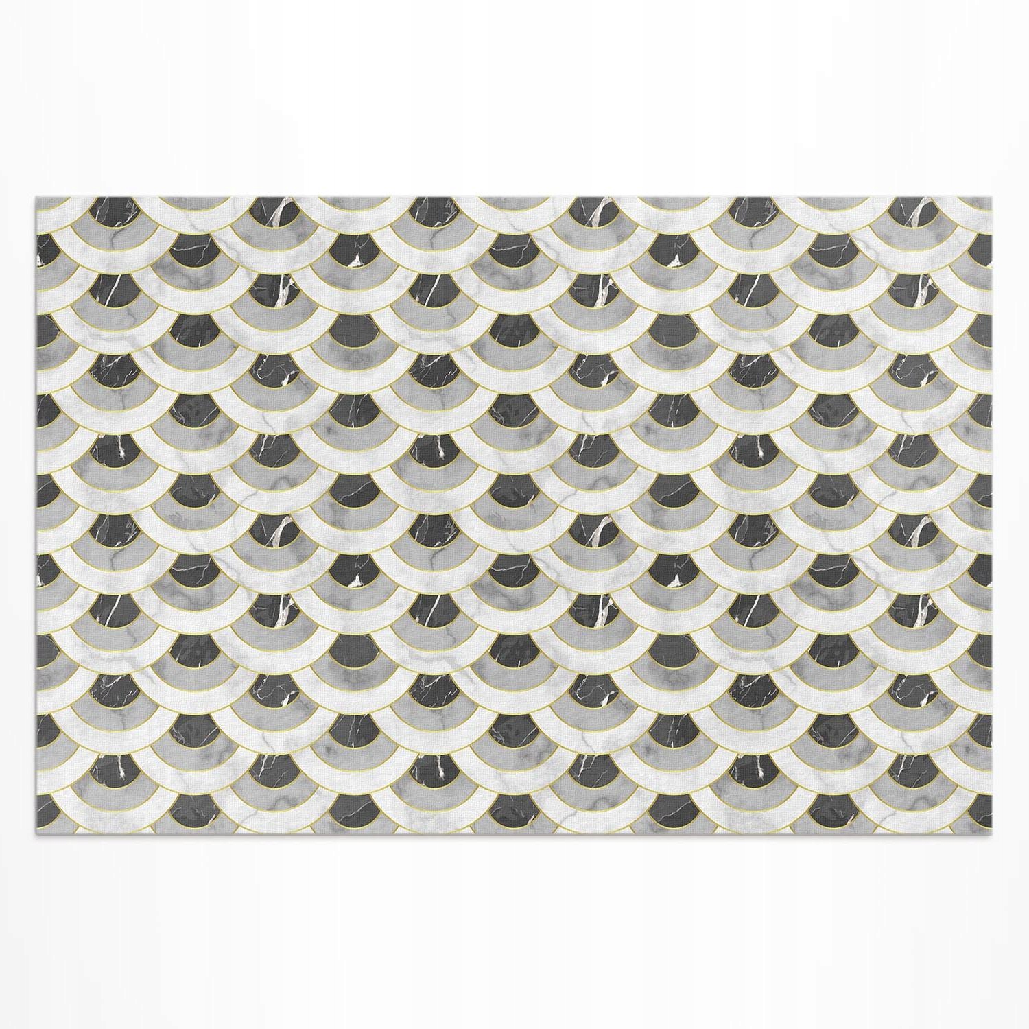 Balkónový vinylový koberec Kamenné šupiny mramorový vzor pravidelný 150 x 100 cm