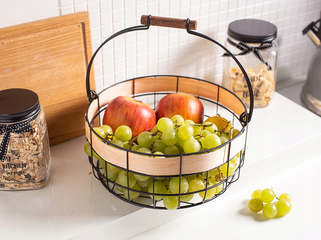 KOSZYK NA OWOCE PATERA MISKA KOSZ OKRĄGŁY Z RĄCZKĄ EAN (GTIN) 5907508184490