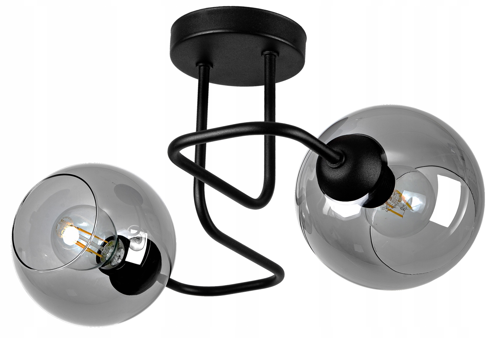 SZKLANA LAMPA SUFITOWA ŻYRANDOL PLAFON EDISON LED