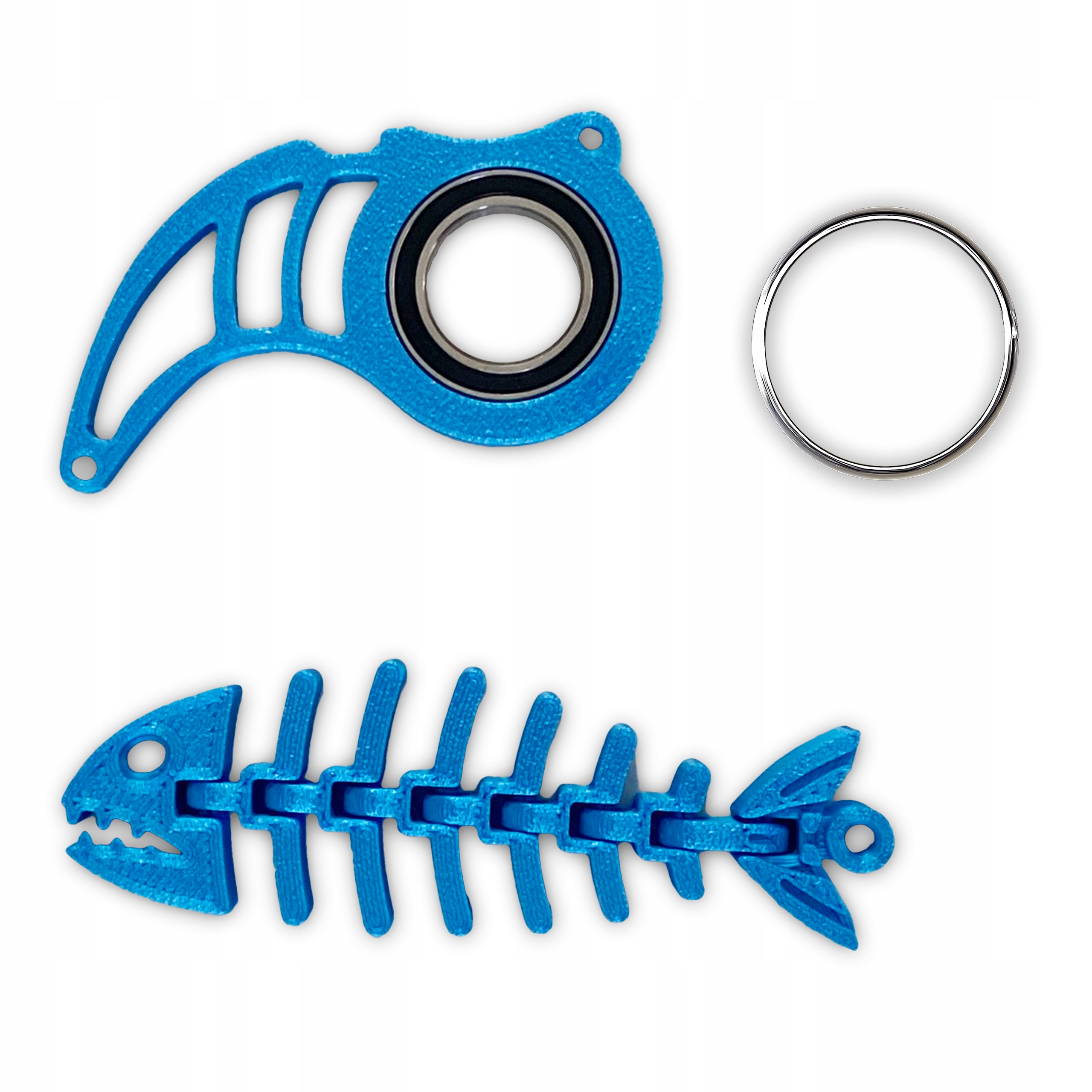 Brelok do Kluczy KEYRAMBIT KEYSPINNER karambit spinner JASNONIEBIESKI RYBA