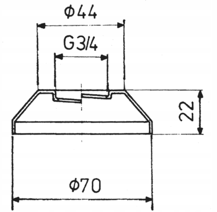 ROZETA STOŻKOWA 3/4 DO BATERII CHROM KFA Typ rozeta