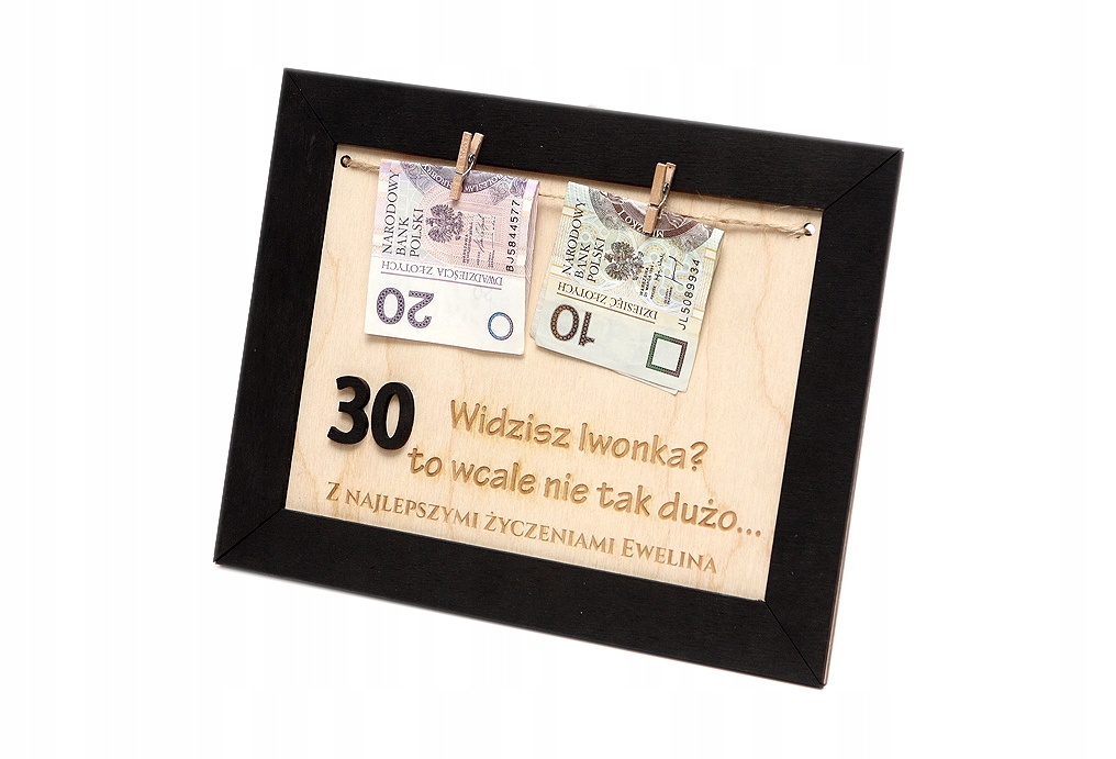 

Na 30 40 50 60 70 Urodziny Ramka tabliczka