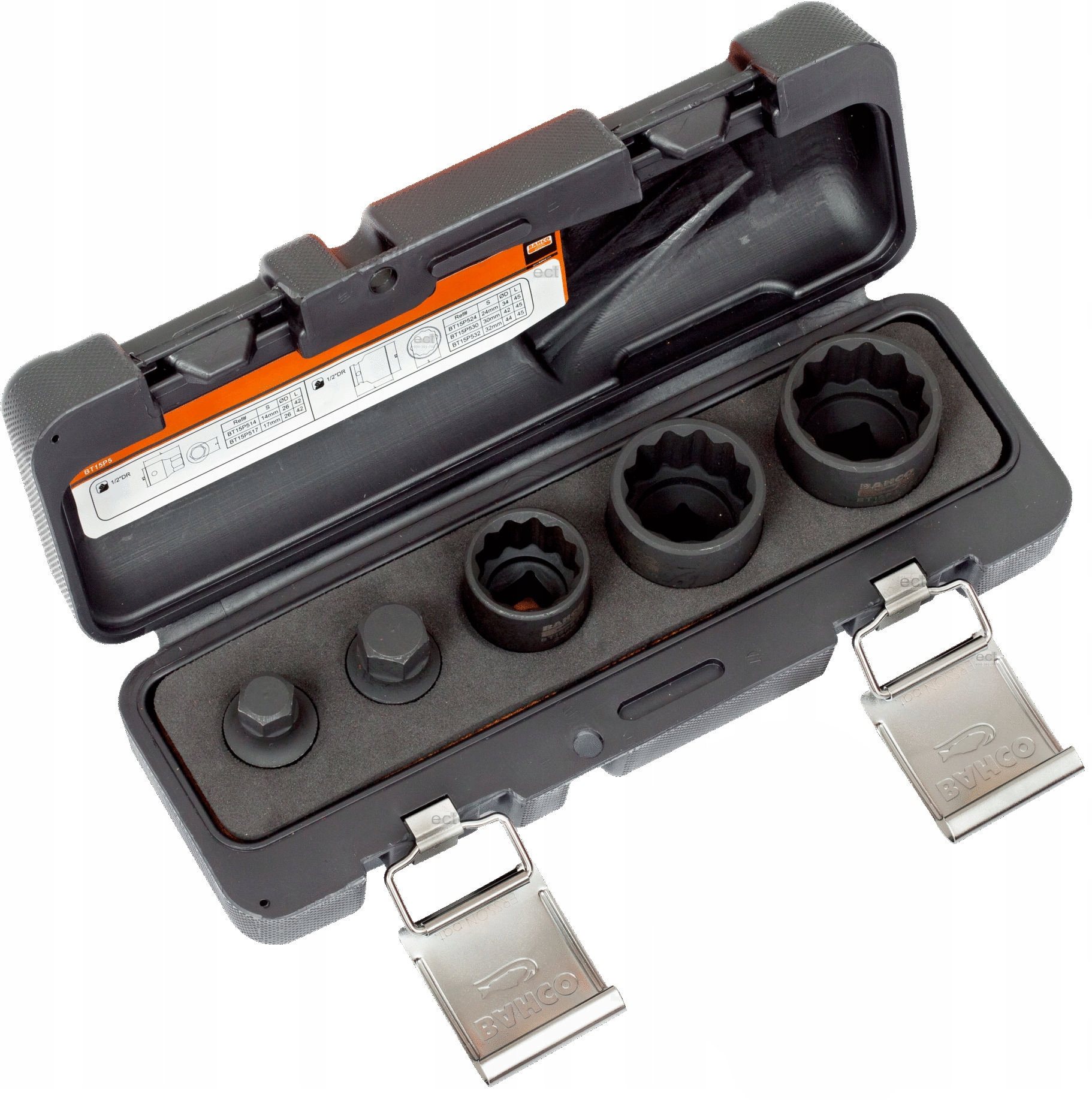 BAHCO BT15P5 ZESTAW NASADEK KOŃCÓWEK 1/2 DO PIAST