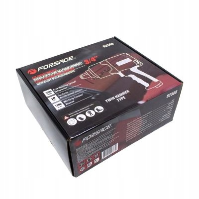 KLUCZ PNEUMATYCZNY UDAROWY 1800Nm 3/4" TWIN HAMMER FORSAGE Pojemność akumulatora 1 Ah