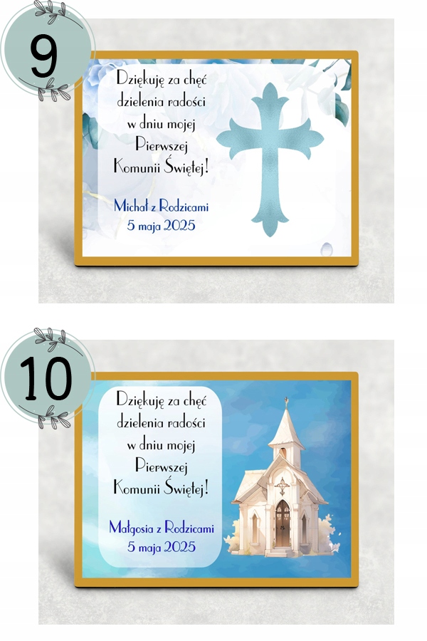MAG 1 Podziękowanie pamiątka dla gości komunijnych komunia magnes COMMUNION Okazje komunia