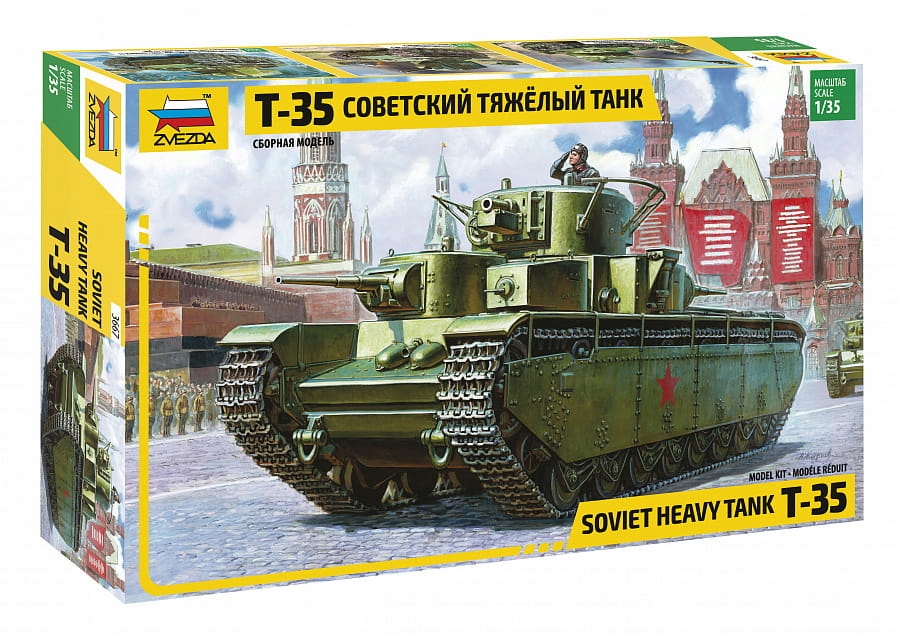Sovětský těžký tank T-35 1:35 Zvezda 3667