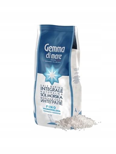 Mořská sůl jemně zrnitá 1 kg ze Středozemního moře Gemma Di Mare Fino