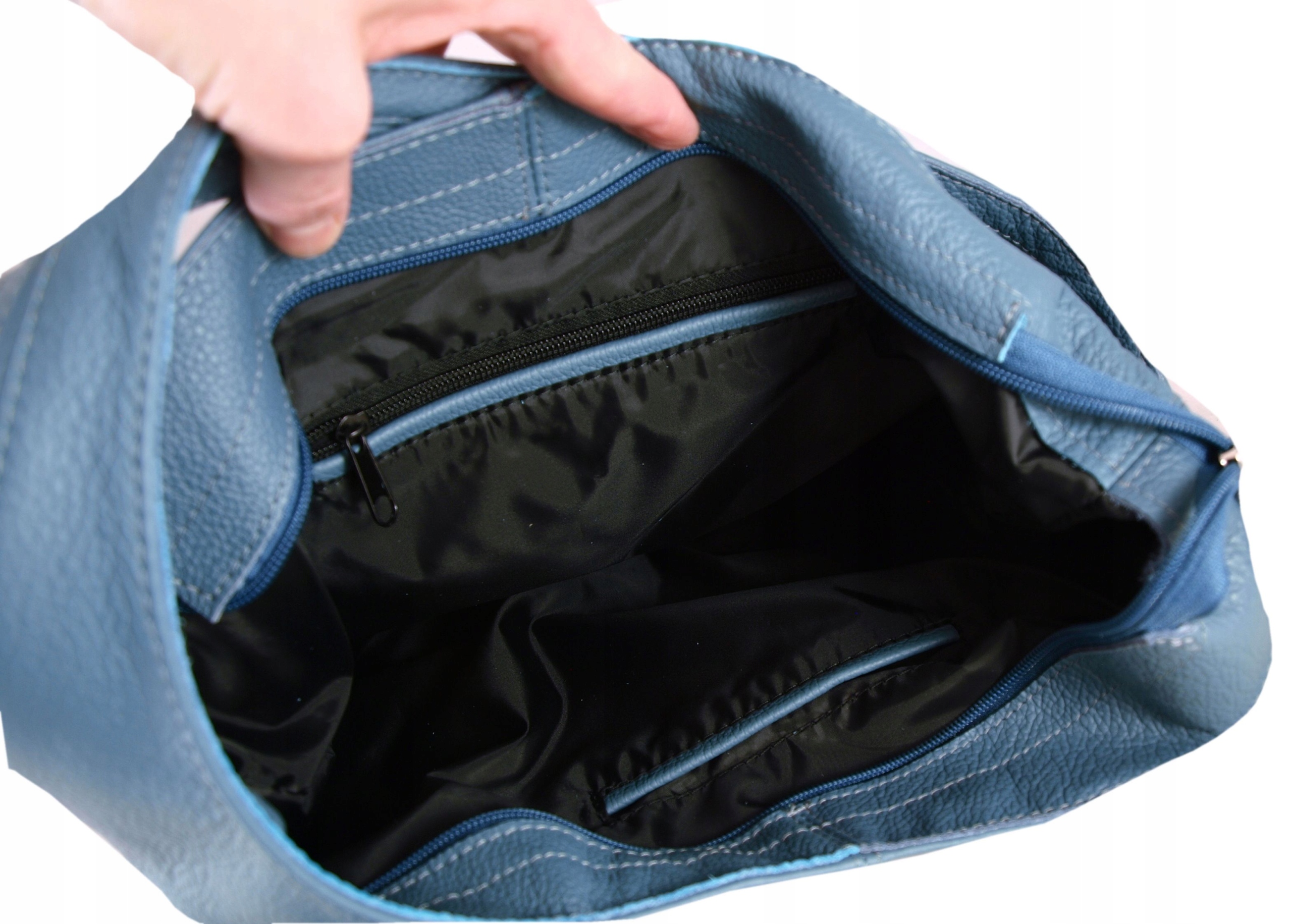 Torebka Skórzana Worek Skóra Naturalna Vera Pelle Styl miejski