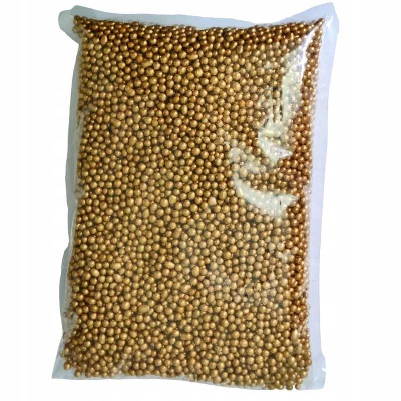 Perełki Cukrowe Posypka Ryżowe Złote 5 mm 1 kg