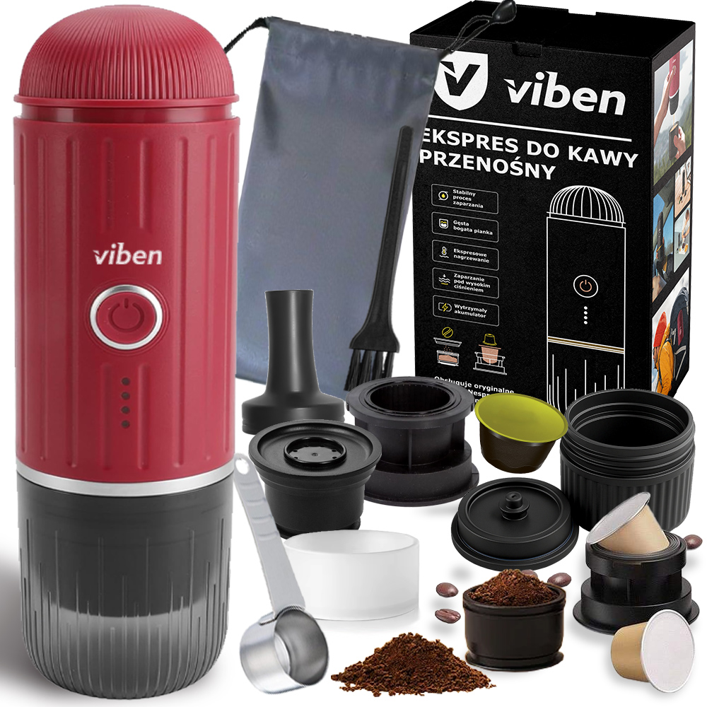 Prenosný Mini Kávovar Na Mletú Kávu S Kapsulami Ohrieva Vodu 19 Barov 100 W