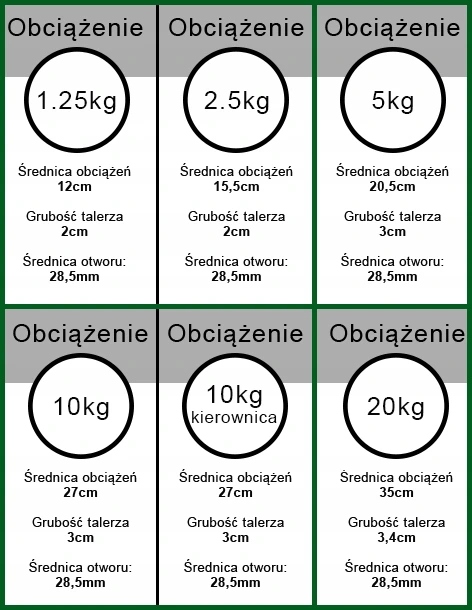 Obciążenie żeliwne talerz 2x5kg zestaw 10kg 31mm Marka inna